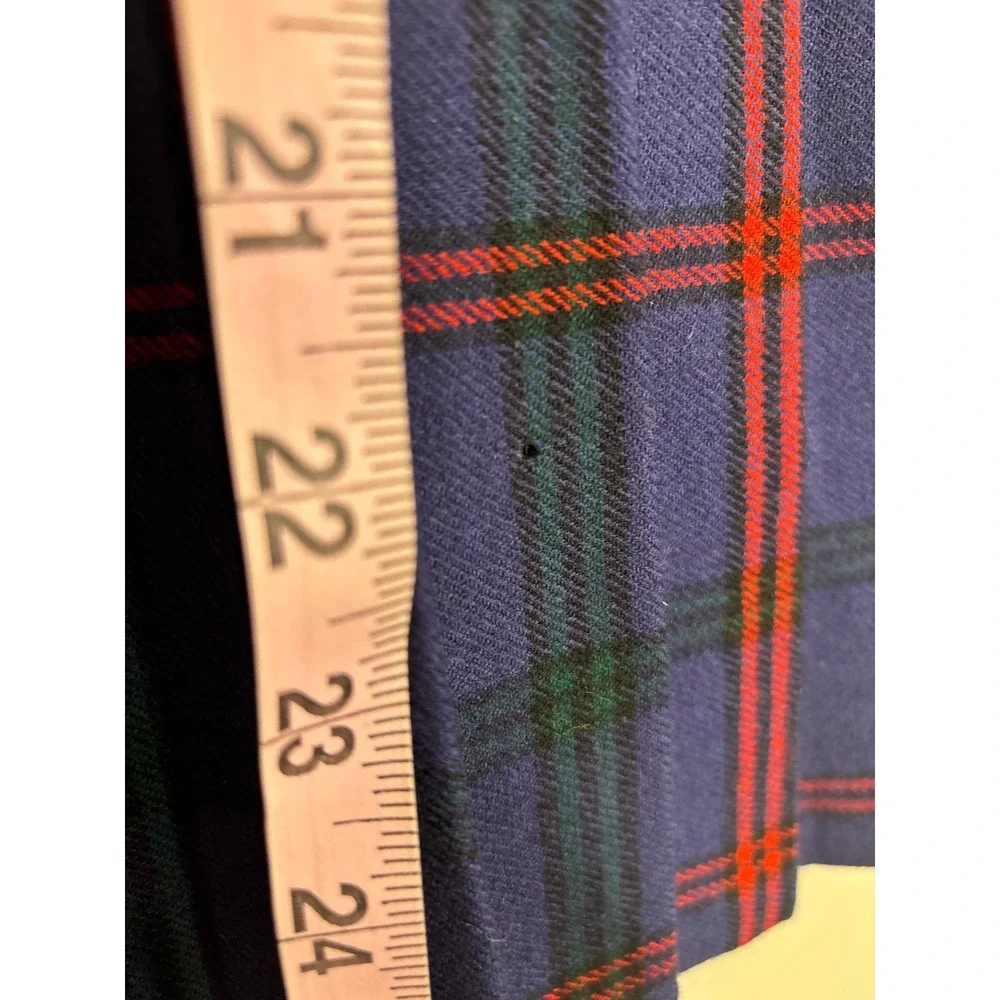 Loch Lomond Mill Vintage Scottish Wool Tartan Plaid Kilt Skirt Blue Red  Green 0